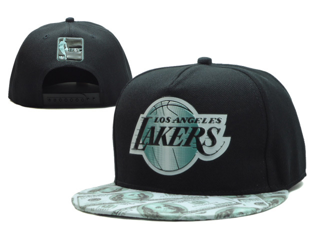 Los Angeles Lakers Black Snapback Hat SF 0606
